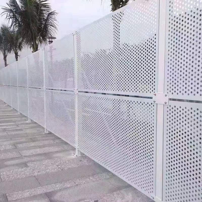 工地铁皮冲孔防风安全护栏档板