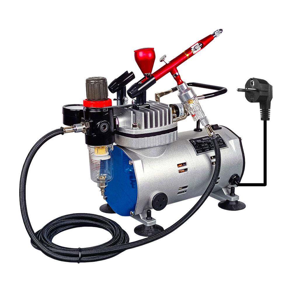 模型喷无品牌/漆彩喷绘色HD-180笔气泵套装静迷你空压机音小型活