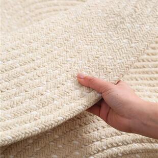 式 圆编形地垫织地毯客厅棉线沙发茶几垫USI卧室爬爬地日垫抓周垫