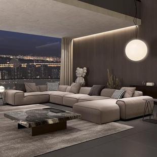 大牛沙发客厅发科技布磨砂布转极角沙夏黑图md沙发网红意式95470