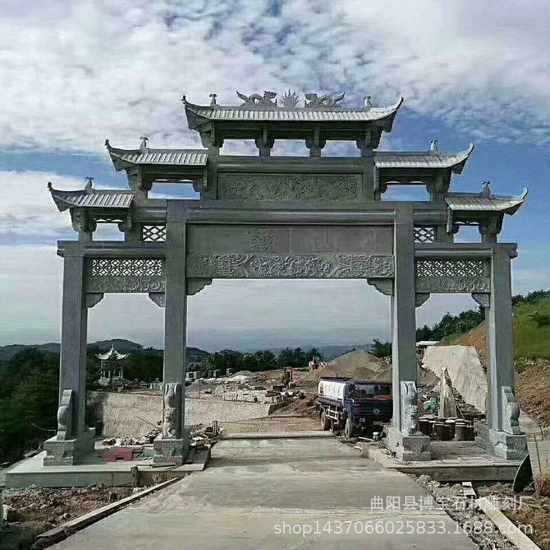 村口花岗岩石雕牌坊厂家优惠