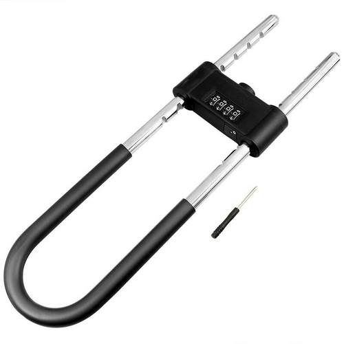 梅花密码U锁玻璃门锁推拉门U锁防防撬挂锁无品牌/盗型锁形商铺密