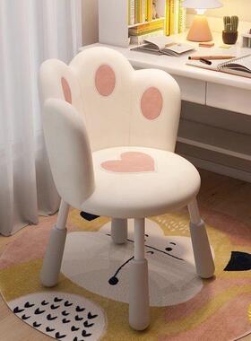 椅子女生可电爱脑椅室宿舍旋YEU转卧升桌降靠背椅网红化妆椅书椅