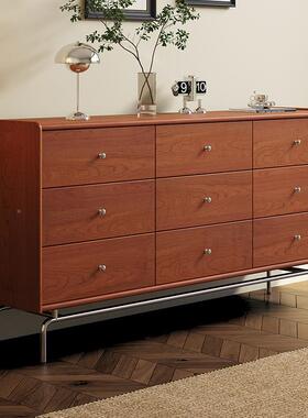 中古风柜实18891五斗柜古客厅木六斗复柜靠墙储物收纳樱桃木九斗