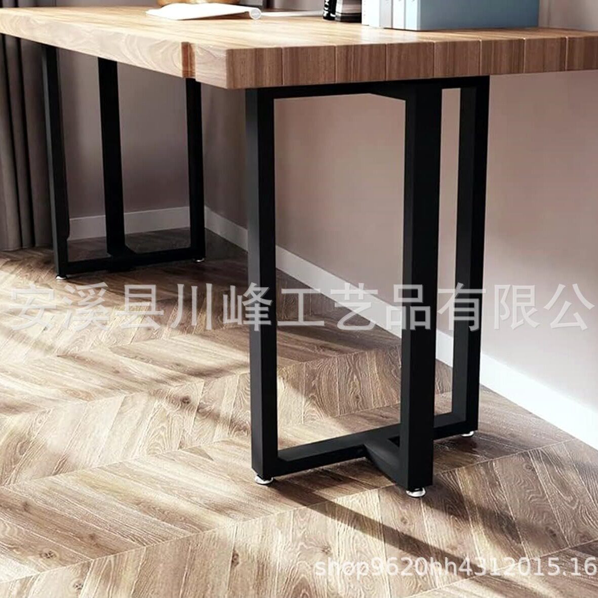 铁艺金属桌腿支架电脑会议桌