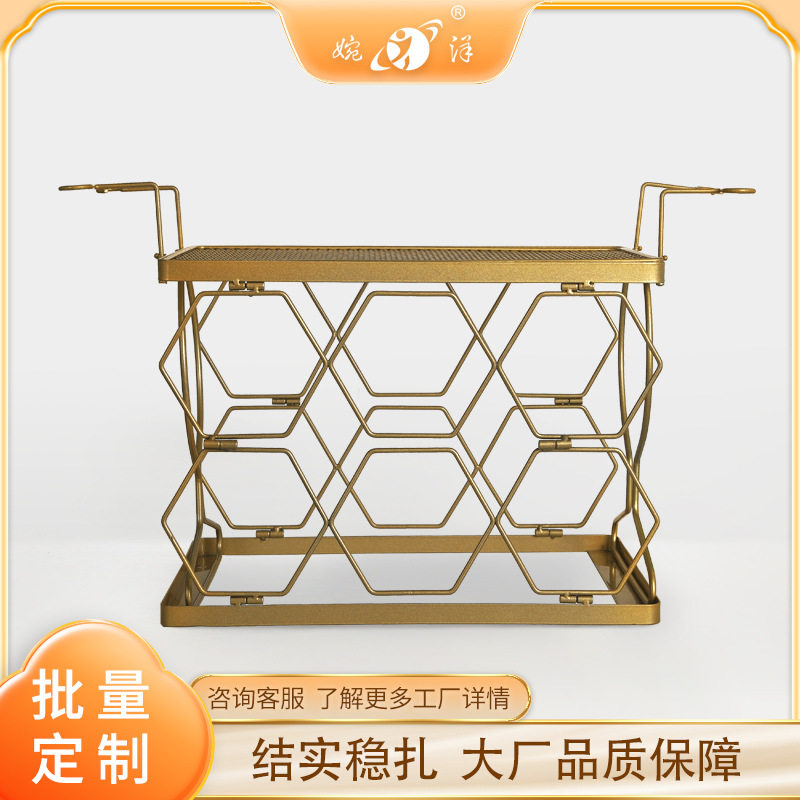工厂自研折叠免安装桌面红酒架