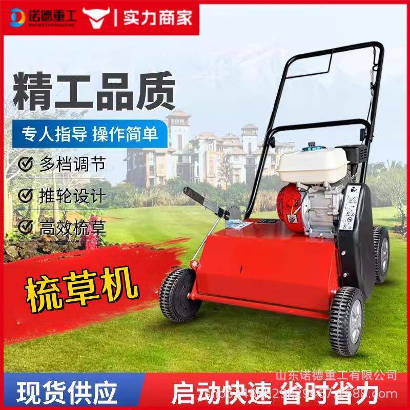草坪梳草机汽油动力切根枯草清除机手推式汽油园林草坪养护打理机