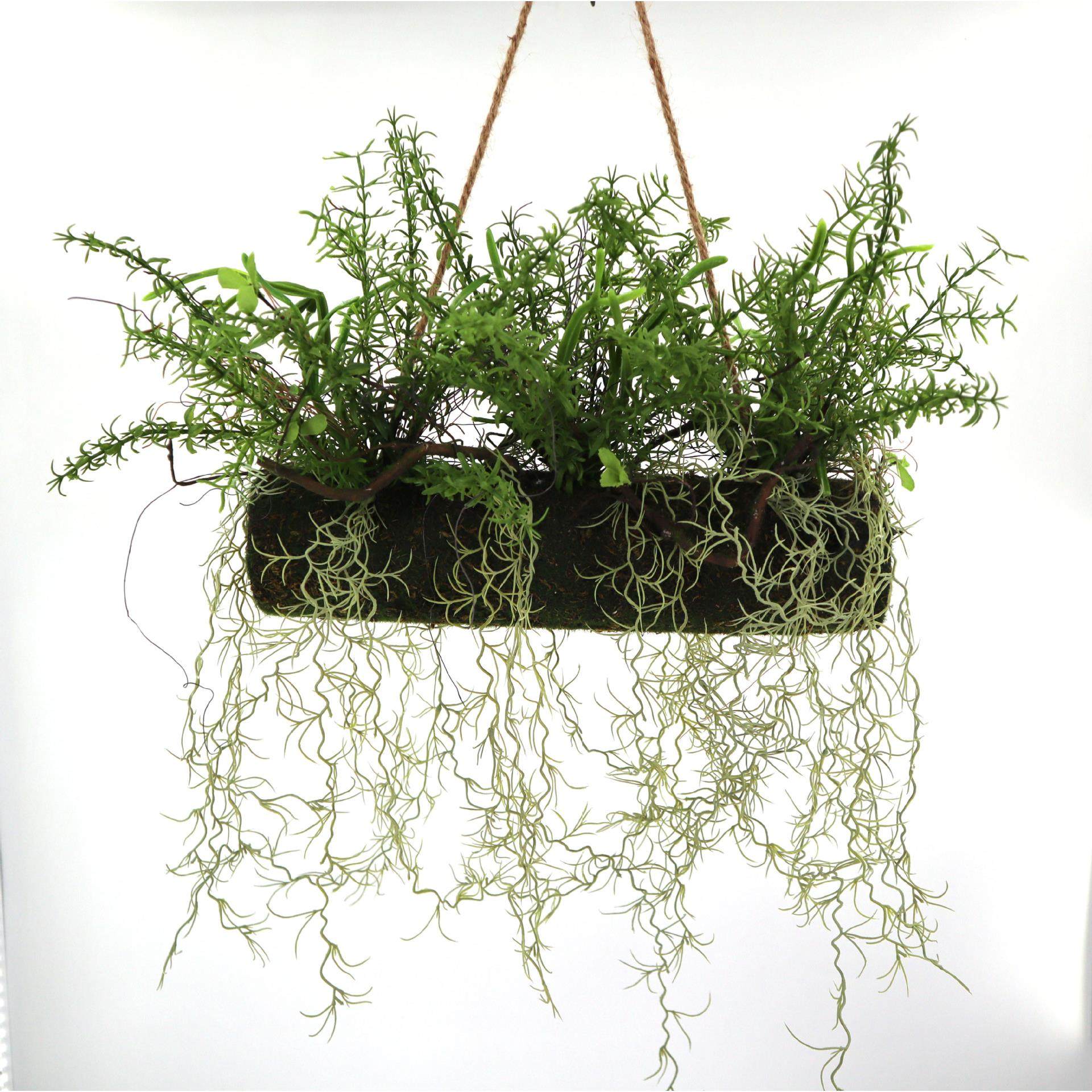 植物吊篮垂吊假草假花蕨类盆栽草坪造景景观欧式草绿植仿真绿植