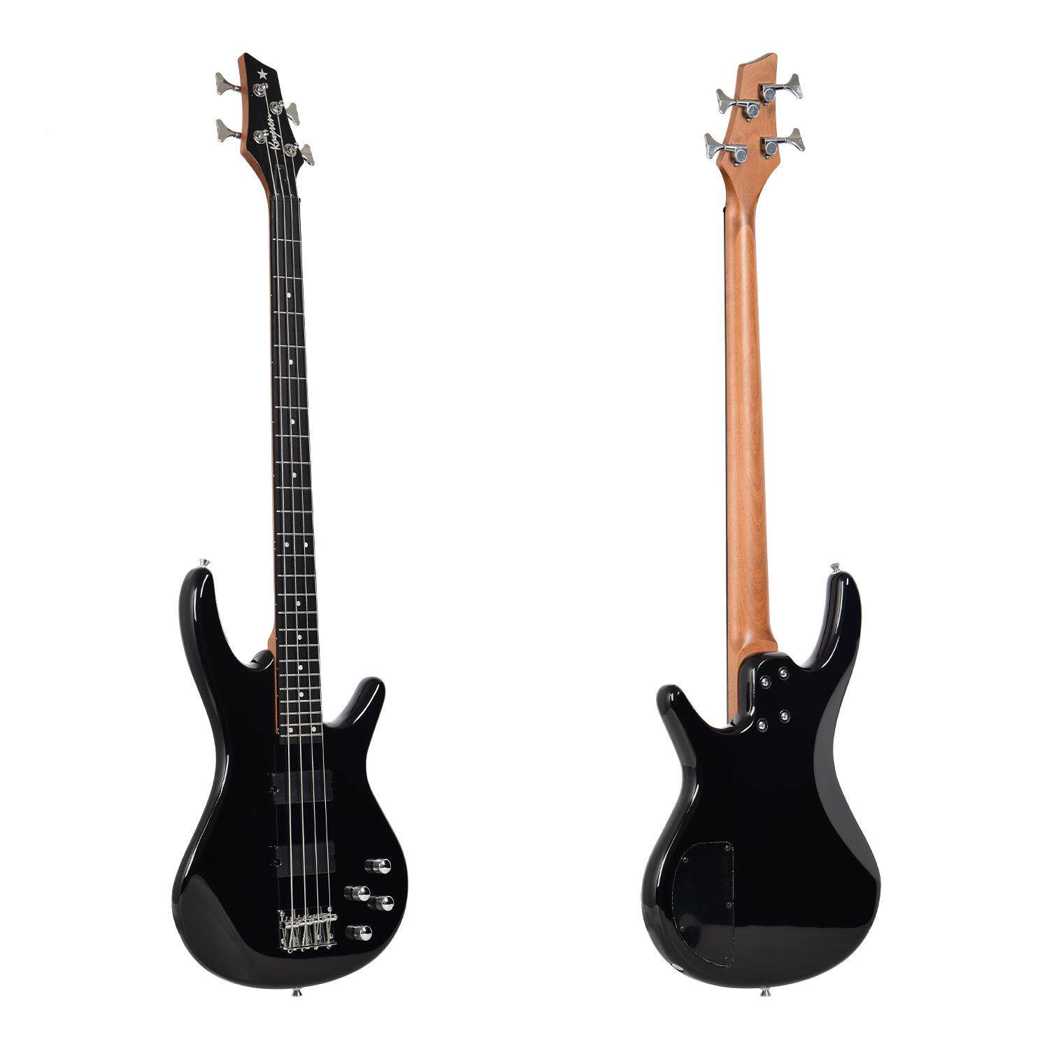 新款ASS贝斯BKIB200化碳枫木低音吉他杨木琴体4弦电贝斯初学者入