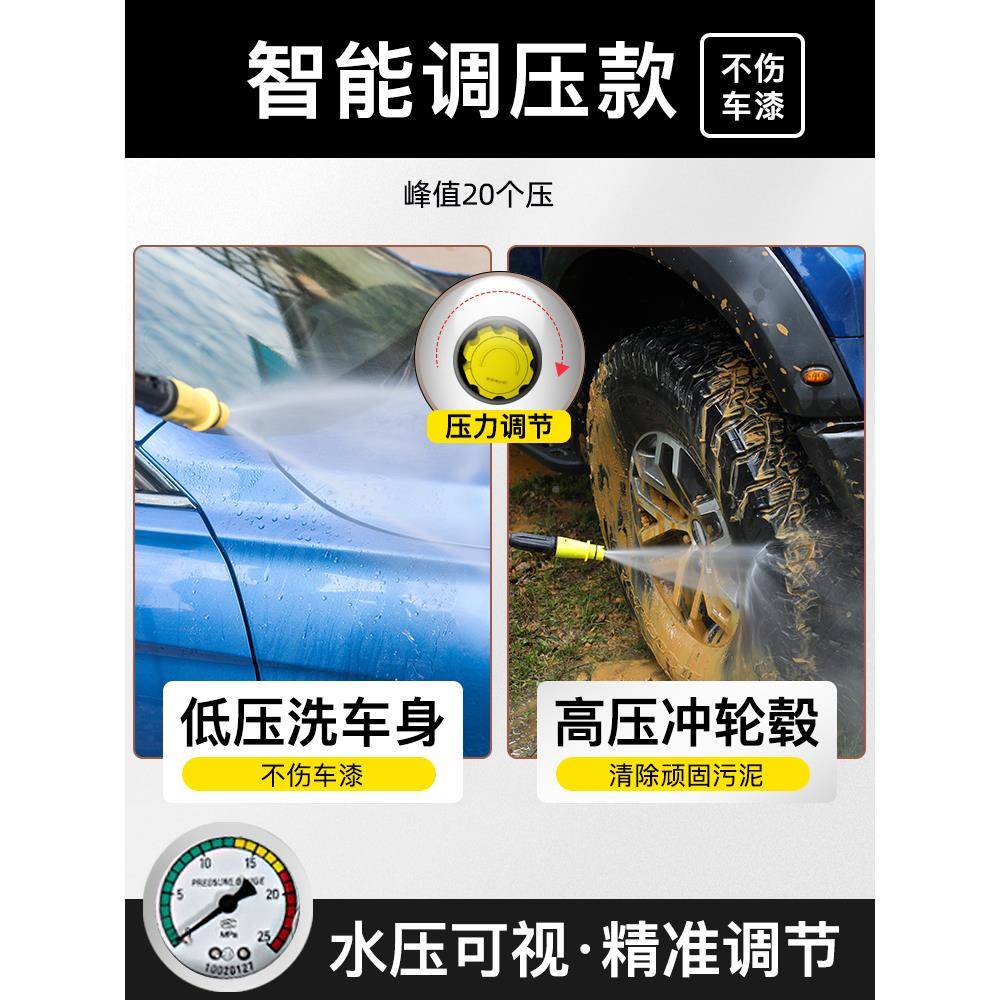 指车雷神洗洗车机高JVZ南水泵水管收纳绕线盘可调压力清机洗压车