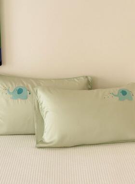 4A类儿60KDCS兰精天丝枕套婴套儿幼儿园枕头夏季清凉8*74冰童丝枕