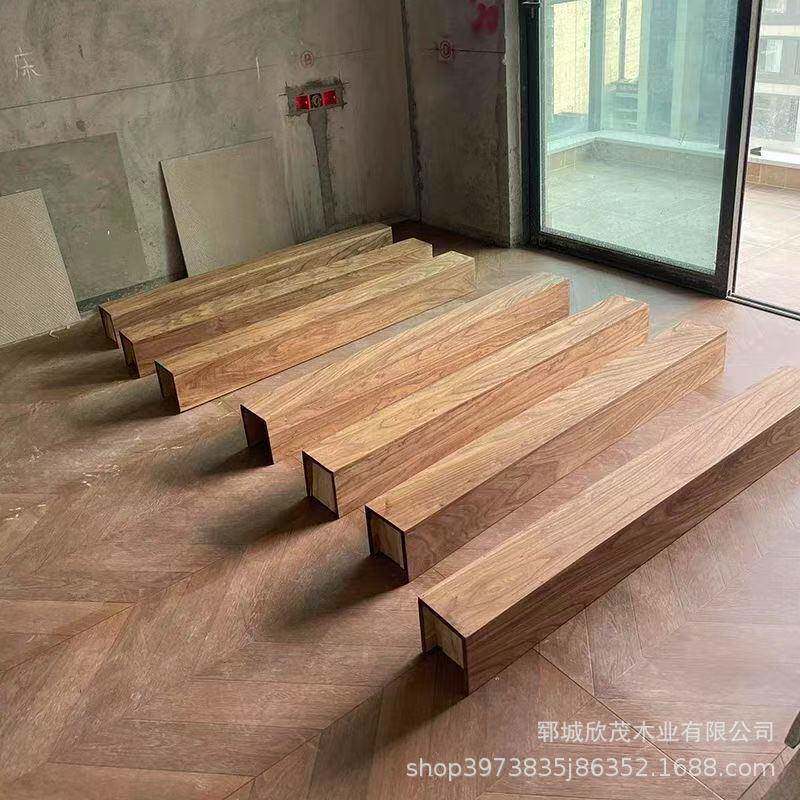 老榆木假吊装饰木条中式实梁木装饰空心PFY木梁民餐厅木方装宿顶