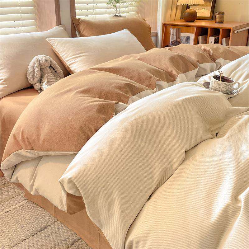 加磨毛被套单件秋冬季非全棉纯棉0x20厚0被罩单人学生宿舍1加厚磨