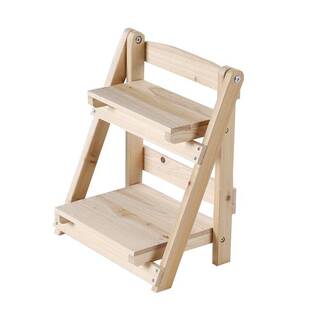 5V简易两层折叠免装小木架子多肉桌上飘窗迷你实木花架置物架化妆