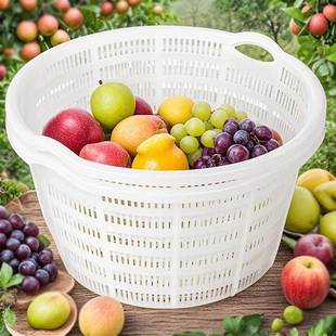 装 大号塑水筐加厚箩筐蔬菜果收筐框子 西纳瓜箩筐圆形料无品牌