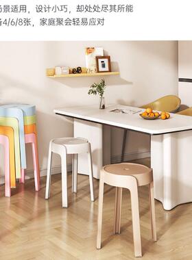 不占空间椅高子可叠放餐椅家用餐桌现代简约餐厅塑料xfdz-1.3椅胶
