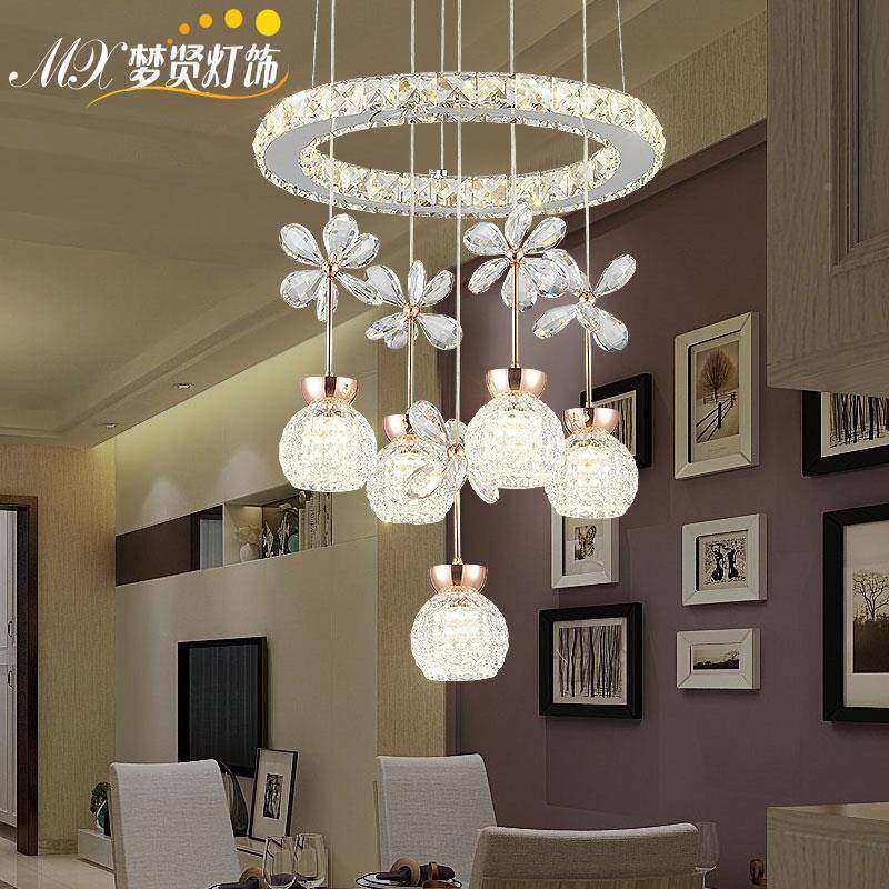 N餐厅灯吊灯三厅头代简约创意个性餐桌灯LED现饭870厅家用5客水晶,家装灯饰光源,智能吊灯,淘宝优惠券,粉丝福利购,淘宝优惠卷