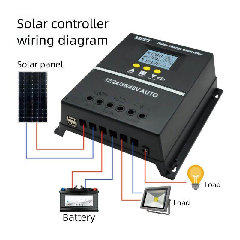 工厂直供12V24V3660A-12V/V48充电控制器V10A80AA60智能MPPT太0阳