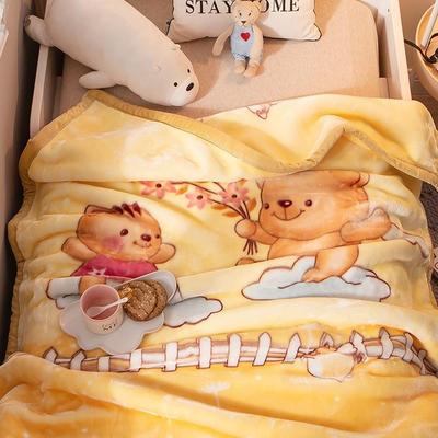 秋儿童婴儿毛小被子双层加厚冬季新生宝宝毯幼儿FS756142园午睡珊