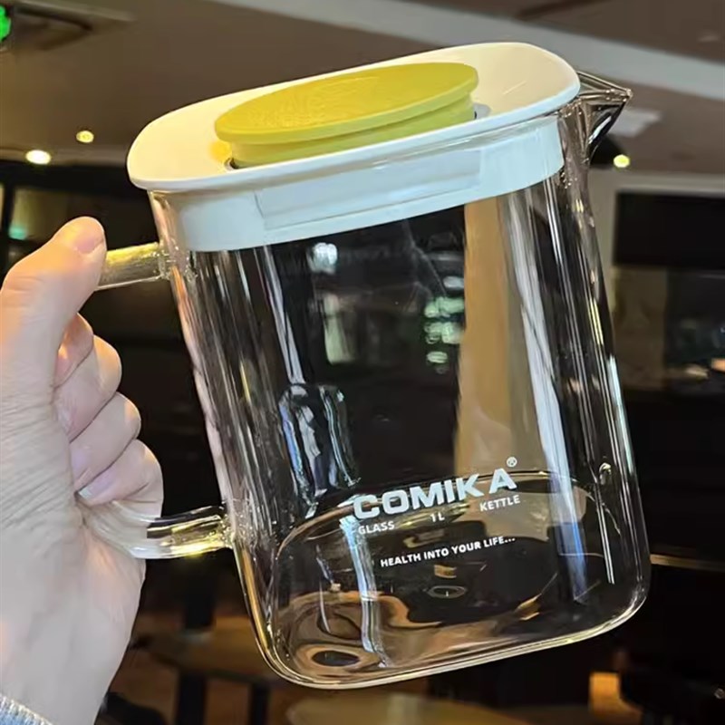 Comika玻璃健康杯花茶杯大容量茶壶茶杯茶水分离耐高温水杯