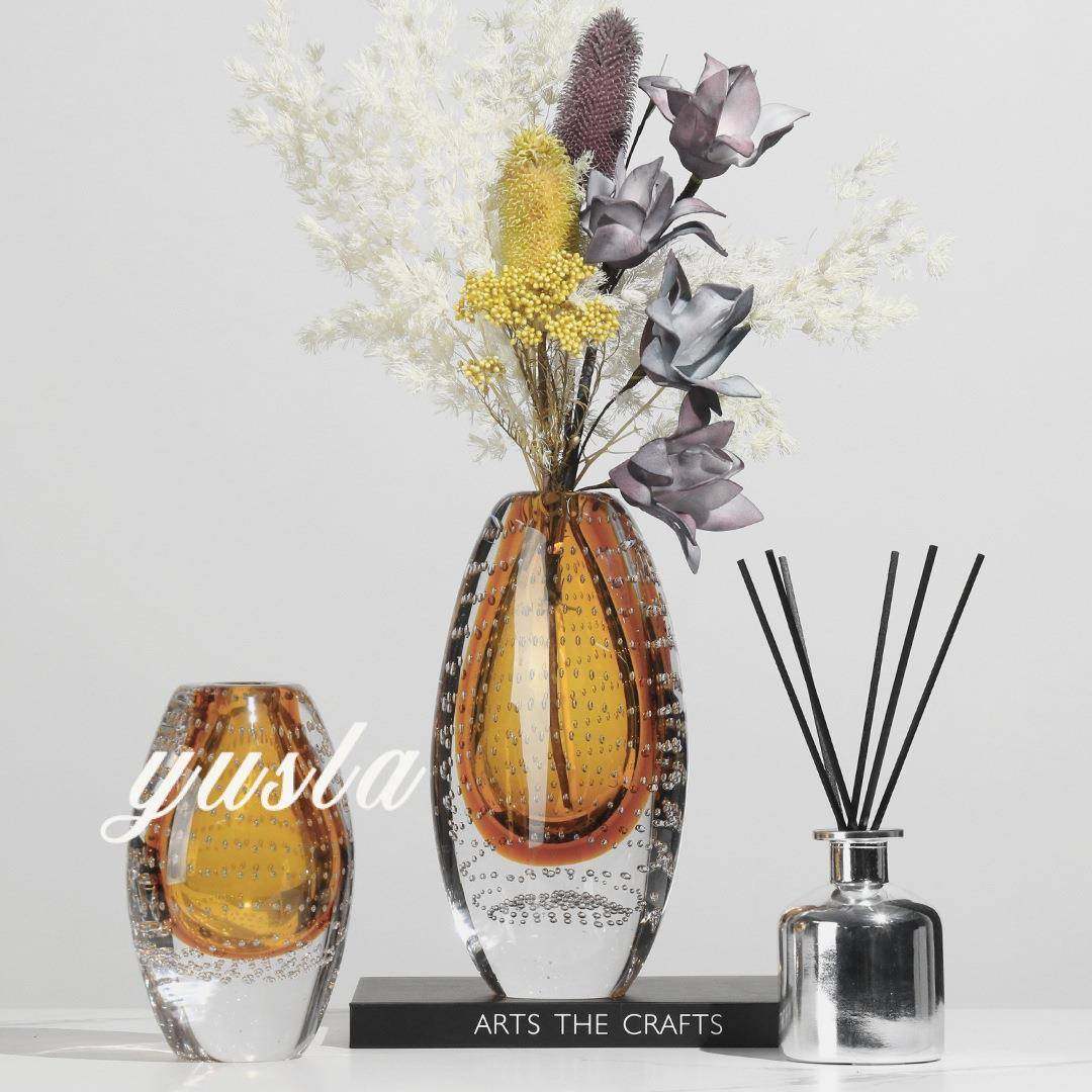 轻奢客厅茶几插干花瓶玻璃花器酒店餐厅柜别墅样板间摆件软装饰品,3C数码配件,其它配件,淘宝优惠券,粉丝福利购,淘宝优惠卷