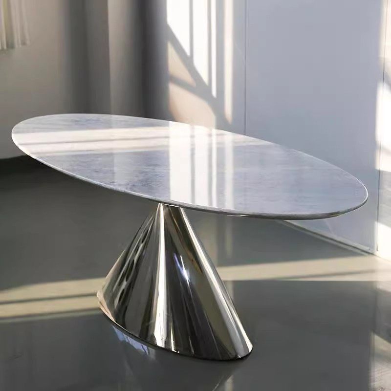 轻奢蓝水晶天然奢石飞碟餐桌现代简约高级感椭圆形意式大理石餐桌,住宅家具,大理石餐桌,淘宝优惠券,粉丝福利购,淘宝优惠卷