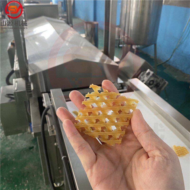棱形兰花干油炸机 脆皮千张豆腐皮油炸生产线 腐竹片油炸设备