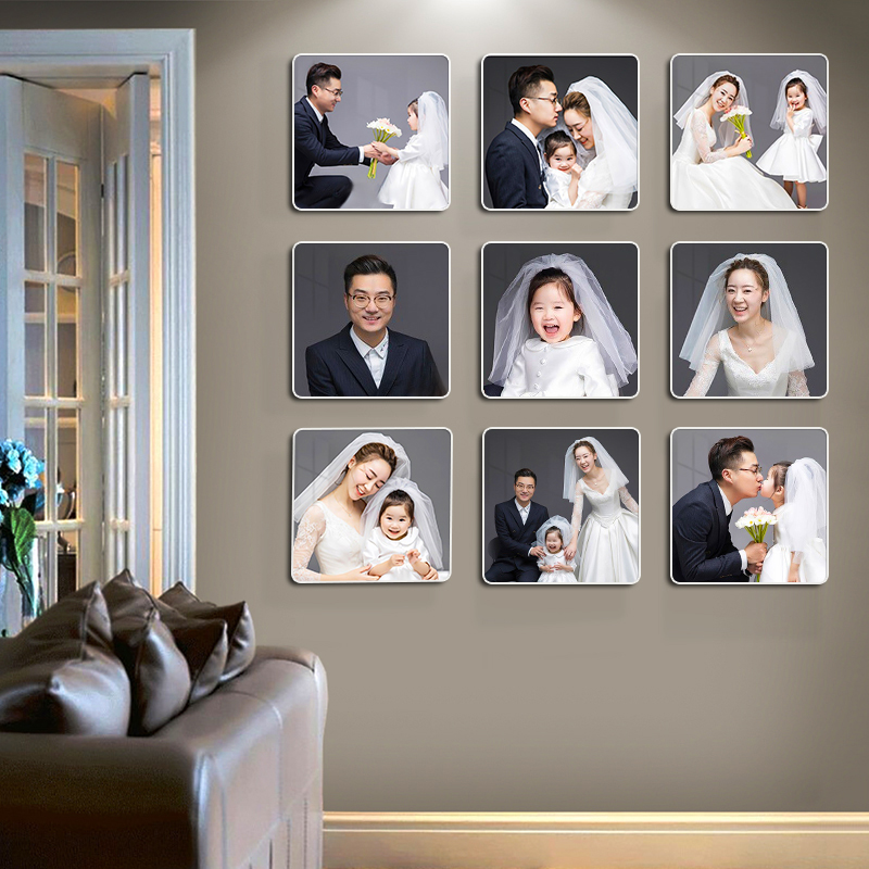 九宫格照片墙组合相框洗相片制作成框客厅宝宝婚纱相片定制挂墙