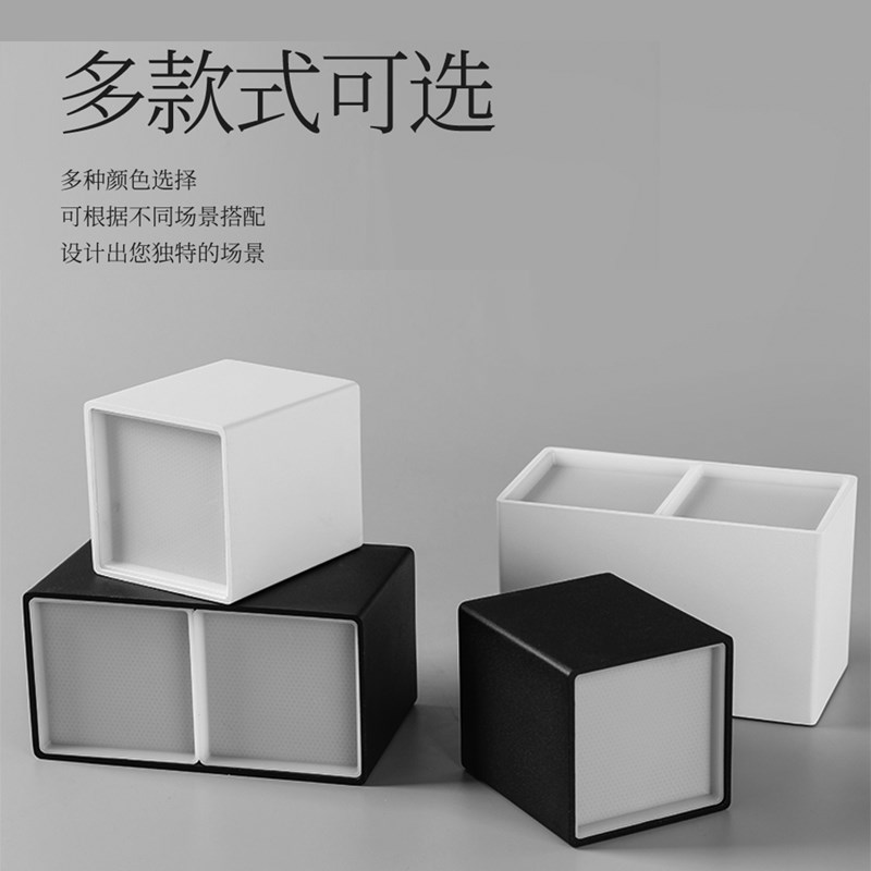 雄立LED明装筒灯免开孔方型高显指R95天花灯家用单头头无主灯