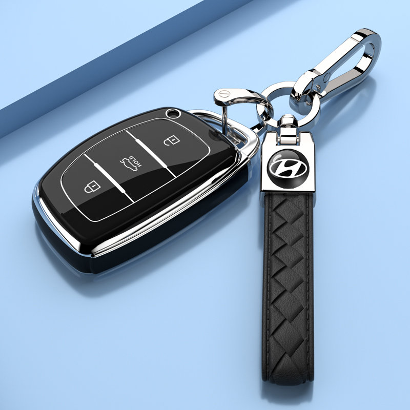 适用现代名图钥匙套领动朗动索纳塔瑞纳悦纳途胜汽车内饰用品壳扣