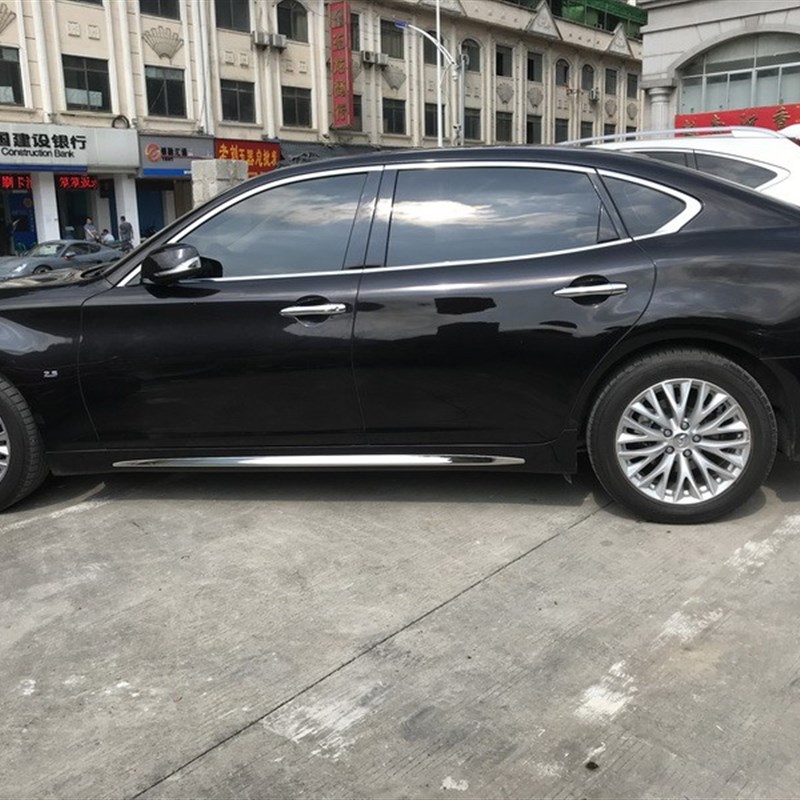 13至19款英菲尼迪Q70L改装车门防撞装饰亮条车身饰条配件M25L防擦