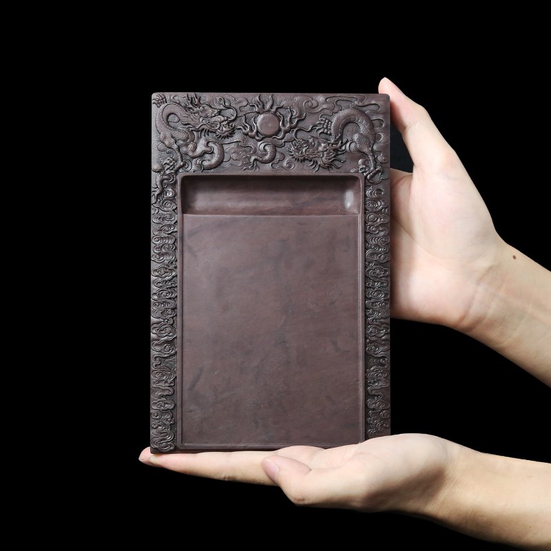 赋比兴 国家非遗 肇庆端砚砚台《龙戏珠》宋坑端砚台 正宗老坑天