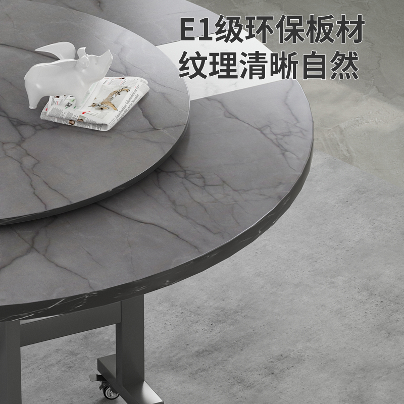 折叠餐桌家用小户型可移动圆桌饭桌出租房客厅简易可折叠吃饭桌子