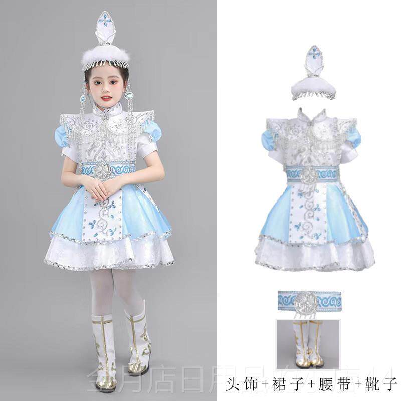 高档儿童藏族民服装六藏一少数族服装服女童开场舞舞独唱盛装蹈表