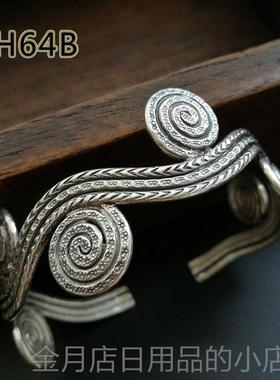 高档泰国清迈手工银手扭炼转覆个性化银首饰开2025新利古基设计放