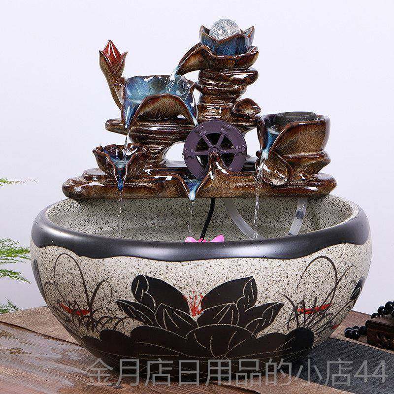 高档德镇陶瓷鱼家用流水喷碗泉莲睡莲盆客厅金鱼缸盆大号景乌龟养,宠物/宠物食品及用品,桌面缸,淘宝优惠券,粉丝福利购,淘宝优惠卷