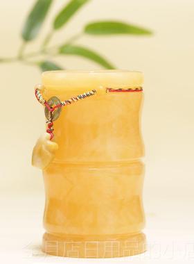 高档机生活馆办公室家居笔筒摆件创意档简约高竹节装饰 灵品