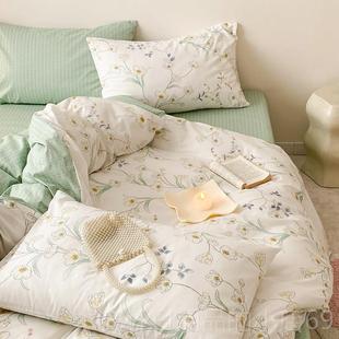 正品北风m全棉欧床单四件套 床床笠单人1.5米床纯棉被套1.8双人品