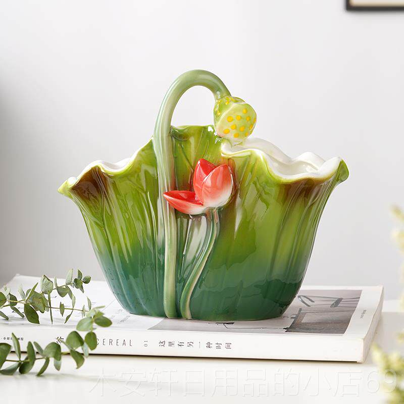 正品现面代中式珐琅彩陶花瓶瓷客厅餐厅装饰品件插花桌摆干花装饰