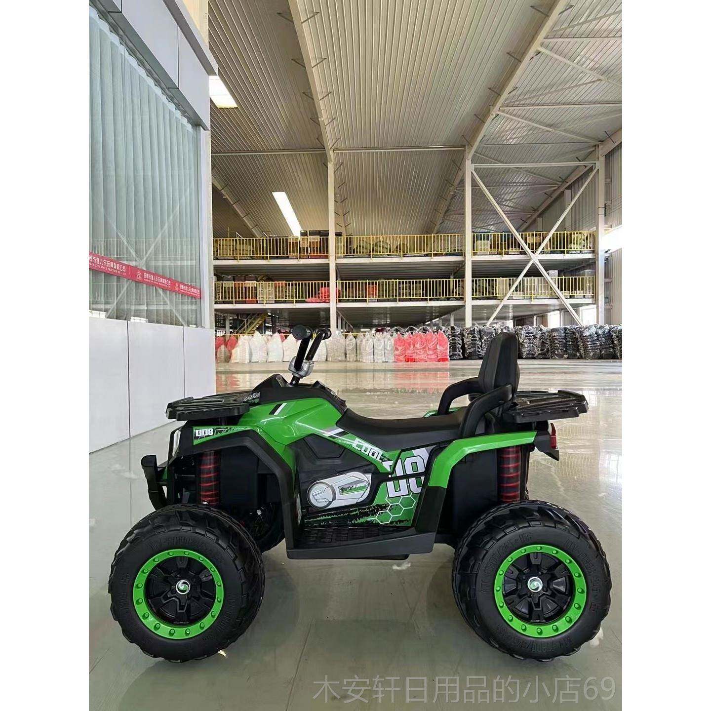 正品新款电动车孩子可坐人电动汽四轮宝宝托电瓶车可坐童车沙滩摩