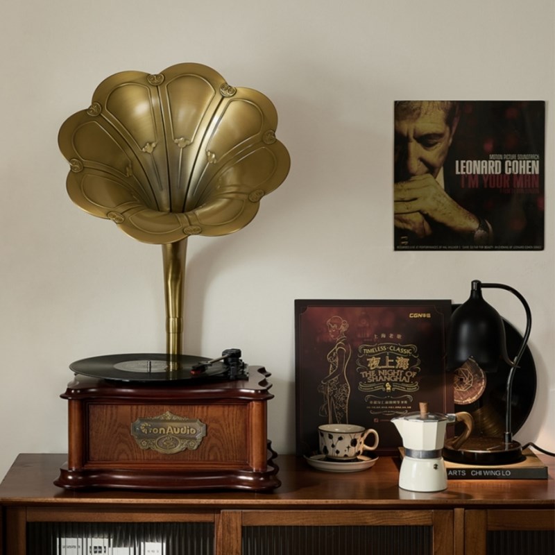 唐典F-189复古留声机客厅欧式黑胶多功能家用古典黑胶唱片机