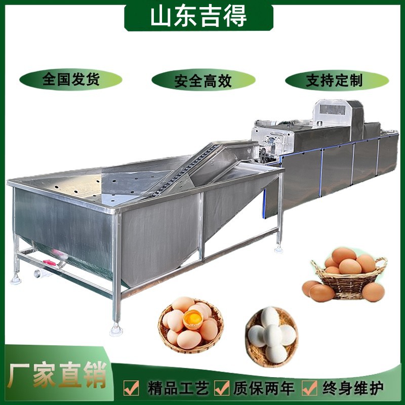 不锈钢双排冲洗蛋机 鸡蛋清洗分级流水线 大型盐水蛋松香蛋去泥机