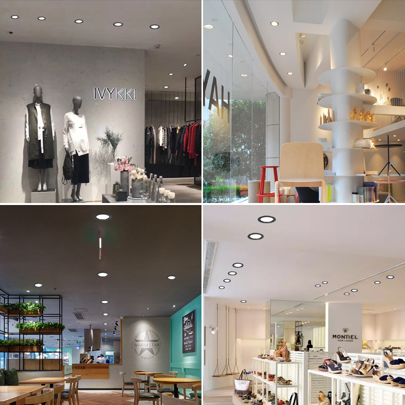 黑色筒灯led天花灯寸W5寸寸开孔 15 1公分孔灯嵌入式射灯