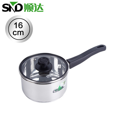 顺达30不锈钢复底单柄奶锅小煮锅顺达汤锅煮面锅 宝宝热牛小奶锅
