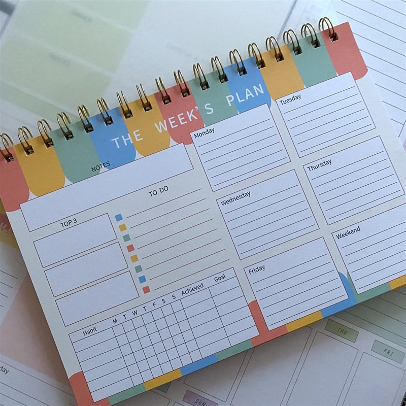 Dily plnner weekly plnner日计划本周计划本线圈本简约便签本