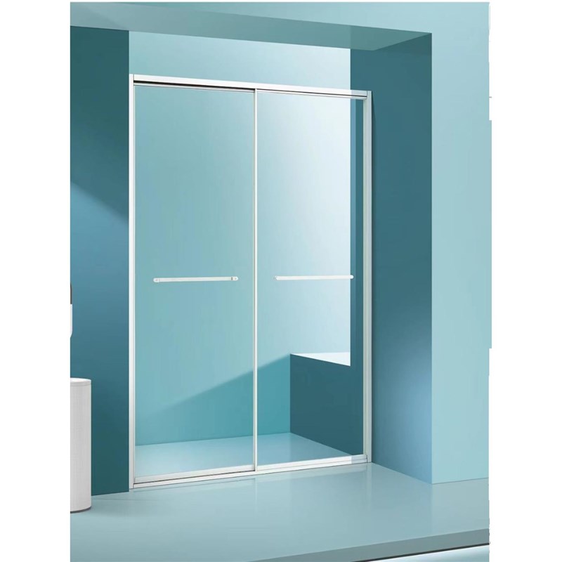 全包框一字淋浴房玻璃隔断卫生间浴室不锈钢极窄移门推拉定制