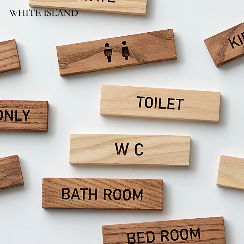实木洗手间门牌 办公室指示牌 创意定制木质标识示挂牌个性胡桃木