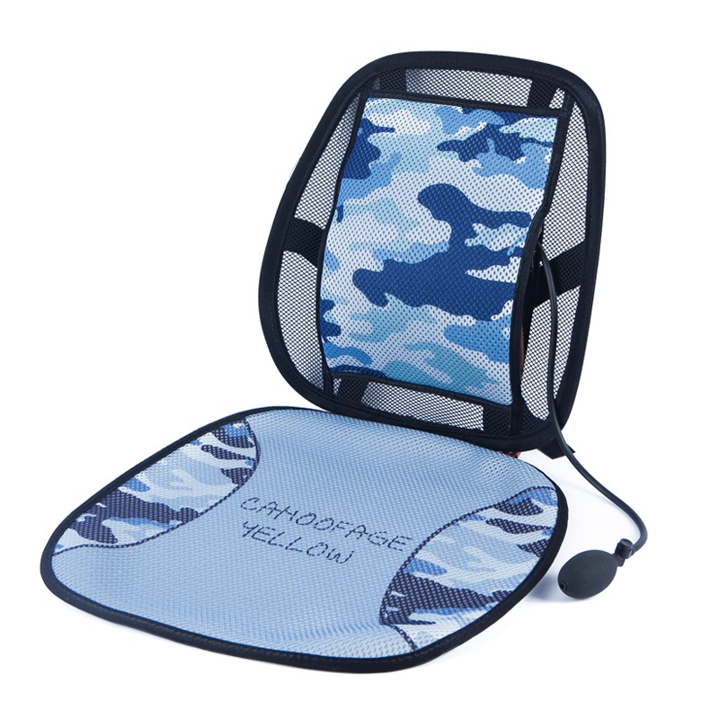 汽车腰靠夏季座椅冰丝透气腰靠护腰靠垫车用品按摩坐垫靠背办公室