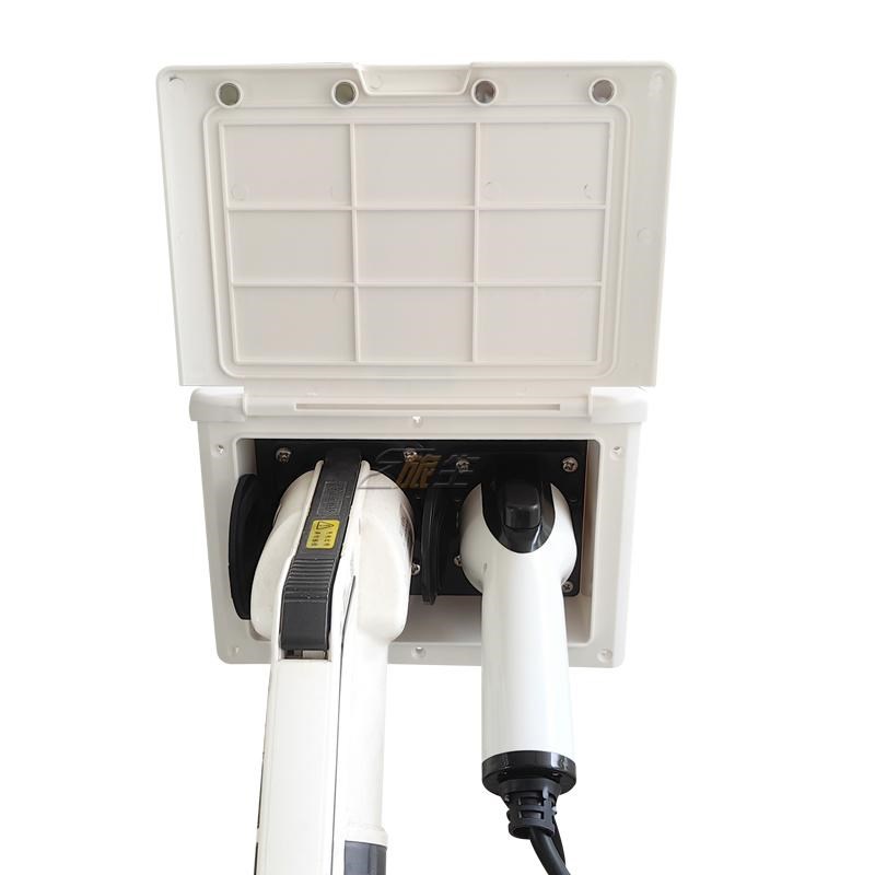 房车直流快充9孔插座交流7孔慢充插座二合一充电房车配件厂家直售