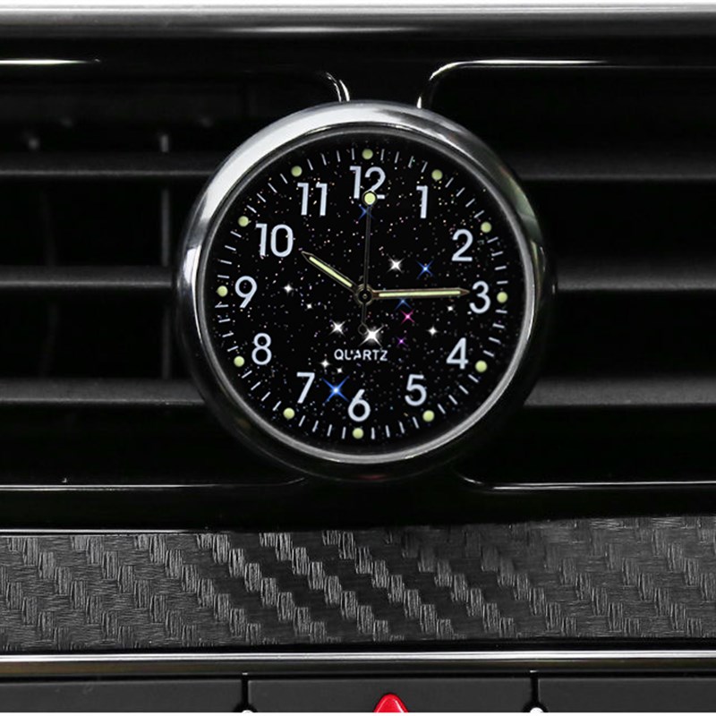 星空汽车时钟高品质汽车石英表石英钟车用时钟夜光车载机芯